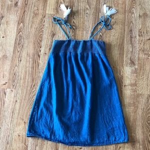 Boohoo Denim Tassle Dress